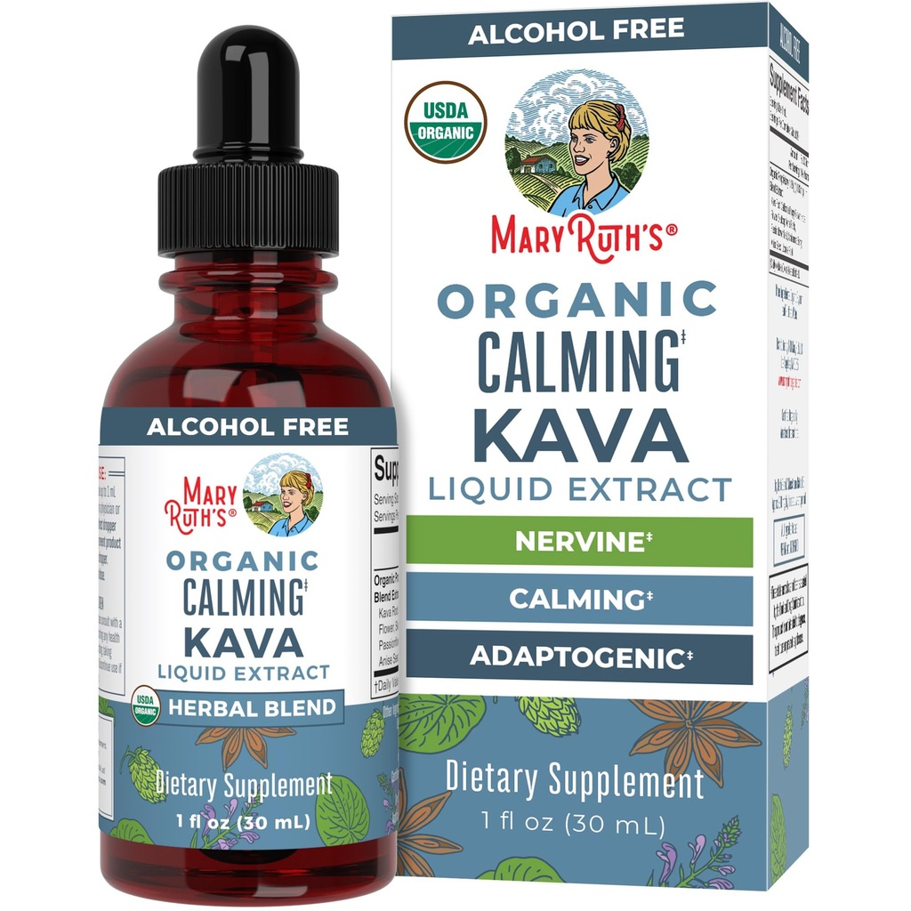 MaryRuth Organics, Herbal Supplement Drop, Calmness & Relaxation, Pack of 1, USDA Kava Root, Sugar/Gluten Free, Support Sleep, Calm & Stress Relief, Vegan, Non-GMO, 30 Hizmetler