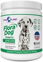 Vital Planet - Flora Dog Probiyotik Toz Supplement with 20 Milyar Cultures and 10 Strains, High Potency Immune and Digestive Support Probiyotiks for Dogs, 3.92 oz, 111 Grams, 30 Hizmet