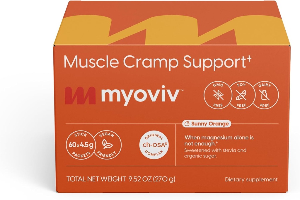 Güçlü Kas Cramp Relief - 60 Packets, Sunny Orange Flavor - Kas Cramp Desteği - Hamile & Lactation Güvenli Güvenli