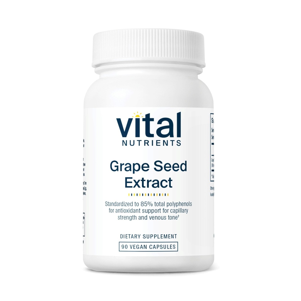 Vital Nutrients 100 mg | Potent Antioksi ve Circulation, Capillary ve Vein Health | Gluten, Dairy, Soy Free | Non-GMO | 90 Capsules