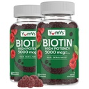 YumVs Biotin Gummies 5000 Live - Luscious Raspberry Flavor - Kadın veya Erkekler için Hızlı Saç Büyümeleri - Saç, Skin & Nails Vitaminleri - Saç Gummy - Vegetarian Biotin Supplement (60 Ct., 2pk)