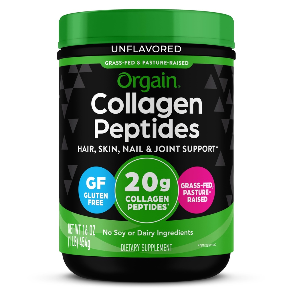 Ya da Kadınlar ve Erkekler için Kolajn Hydro Toz, 20g Grass Fed Collagen, Unflavored - Saç, Skin, Nail, & Ortak Destek Tamam, Paleo & Keto, Non-GMO, Type I ve III, 1lb