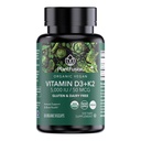 PlantFusion Organik Vitamin D3 + K2 5.000 İ, 50MCG - Bitki bazlı Lichen ve Vitamin K2, Immune Support ve Bone Health için D3 + K2 5000 IU, 50MCG - Vitamin D Kaynağılandı