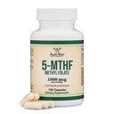 Metilfolate 1.000, 120 Capsules (Third Party Tested Metrik Foate Supplement) Medeniyetli Folate, Folic Acid (Non-GMO, Vegan Safe) Çift Wood tarafından