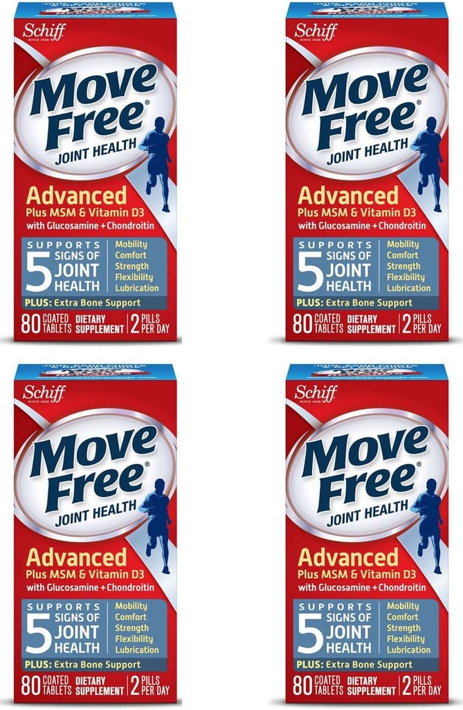 Free Advanced Plus MSM ve Vitamin D3, 80 tablet - Glucosamine ve Chondroitin ile Ortak Sağlık Supplement (Glucosamine ve Chondroitin)