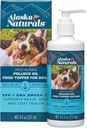 Köpekler için Sürdürülebilir Vahşi Alaskan Balık Yağı - EPA + DHA Omega 3 Petrol - Fatty Acids Dog Supplements - Support Fur Coat and Brain Health - Natural Liquid Food Topper for Pets – 8 oz. Pump Pump