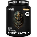 BIRDMAN Falcon Performans Vegan Protein Toz, 31g protein, 5g Kretine, 5g BCAA, Probiyotikler, Elektrolytes, Pre Workout, Low Carb, Sugar Free & Dairy Free, Plant Based Vanilla proteini -19 Servisler