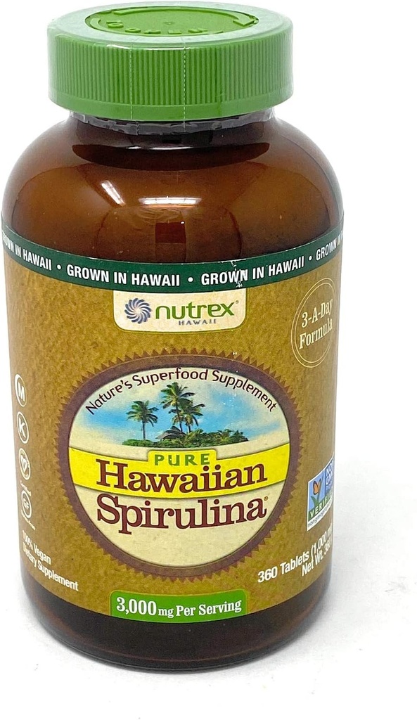 Nutrex Hawaii Pure Hawaiian Spirulina 3000mg Per Serving -360 Tablets