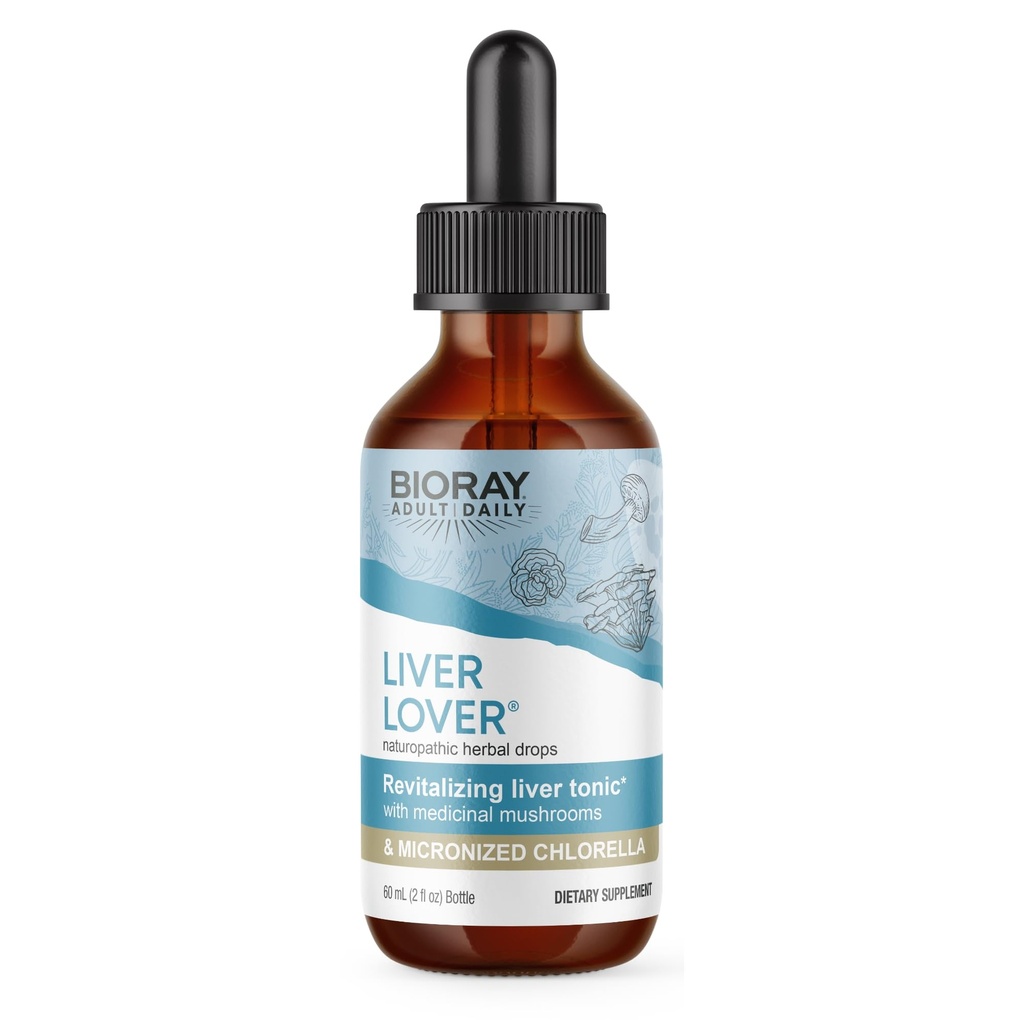 BIORAY Daily Liver Lover - 2 fl oz - The Liver & Adrenals - Non-GMO, Vegan, Gluten Free