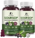 Organik Soursop Graviola Gummies, Soursop Doğal Antioksit, Hücre Desteği ve Rejenerasyonu Için Çokvitaminli Yaşlı Zenginle Buluşuyor, Immune Boost and Skin, Vegan- 60 Day Supply