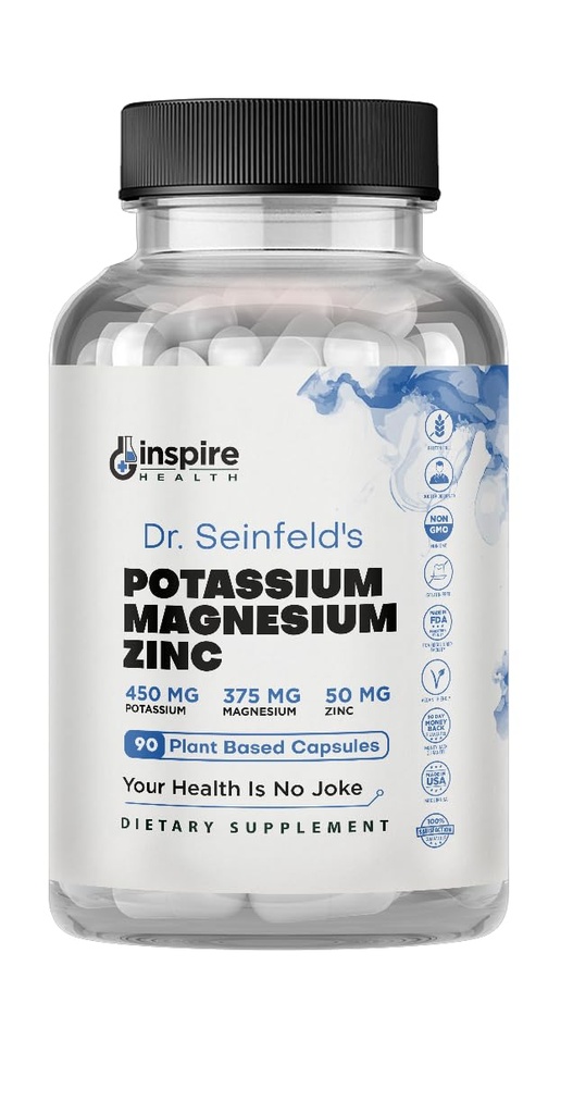Magnezyum Piyal Supplements w/Zinc - 90 Capsules - Magnezyum Piyal çinko to Vascular Health - Yüksek Abhidrojen Supplement for Leg Cramps & Sleep Dr Seinfeld