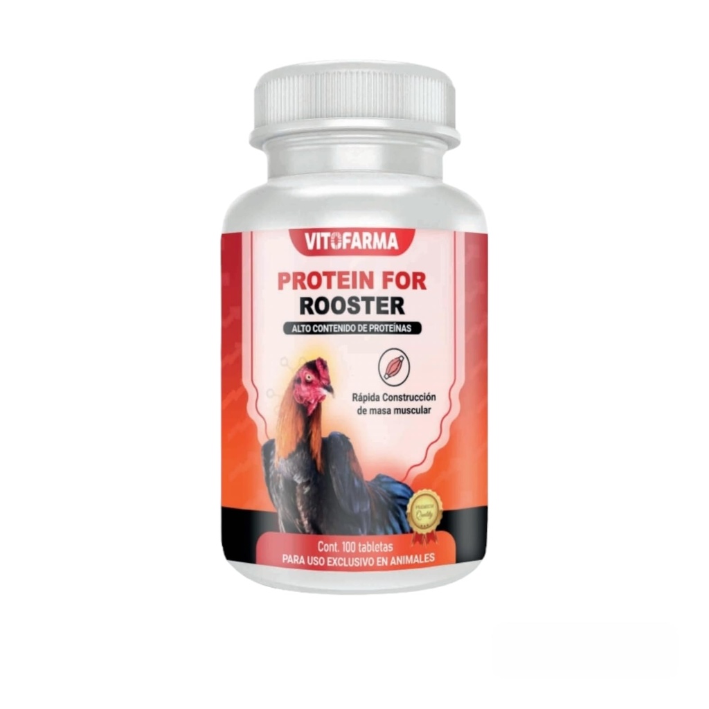 Rooster Chicken - Proteina a Base de Suero de Leche y Albümina de huevo para Gallos 100 tabletas