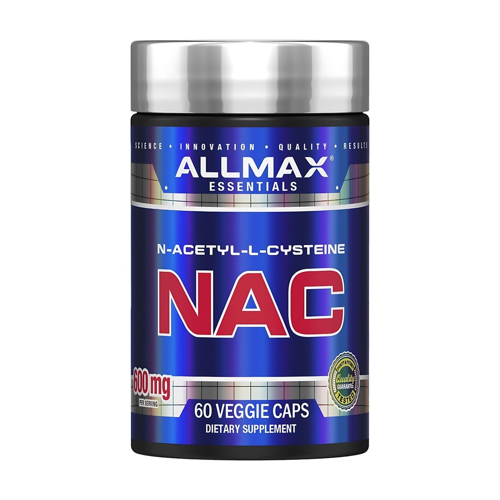 ALLMAX NAC - 60 Veggie Capsules - Immune Support & Free Radikal Koruma - 60 Hizmetler