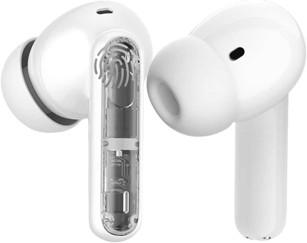 Kablosuz Earbuds P1 PRO with Translucent Style, Bluetooth Foots with Clear Call Mics, IPX7 Water Ear Buds Deep Bass Wireless Earphones, 30H Uyumlu Samsung TV Android iOS
