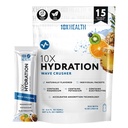 10X Health Hydration Packets Wave Crusher Electrolyte Drink Mix Liquid 15 Stickpacks with Magnezyum Citrate, sodyum & P properties - Natural Flavored Electrolyte
