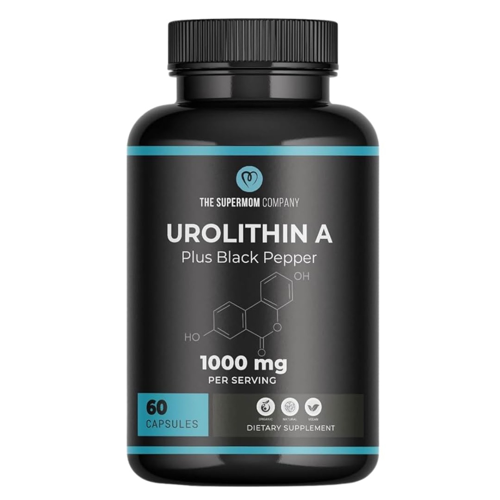 Urolithin A Plus Black Pepper Diyetary Supplement - hizmet başına 1000 mg, 60 Sebze Capsules