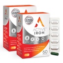 Aktif Demir Supplement 25 mg – Klinik olarak Demir & Enerji Seviyelerini artırmak için toplandı – Gentle, Non-Constipating, Highly Absorbed – 120 Capsules