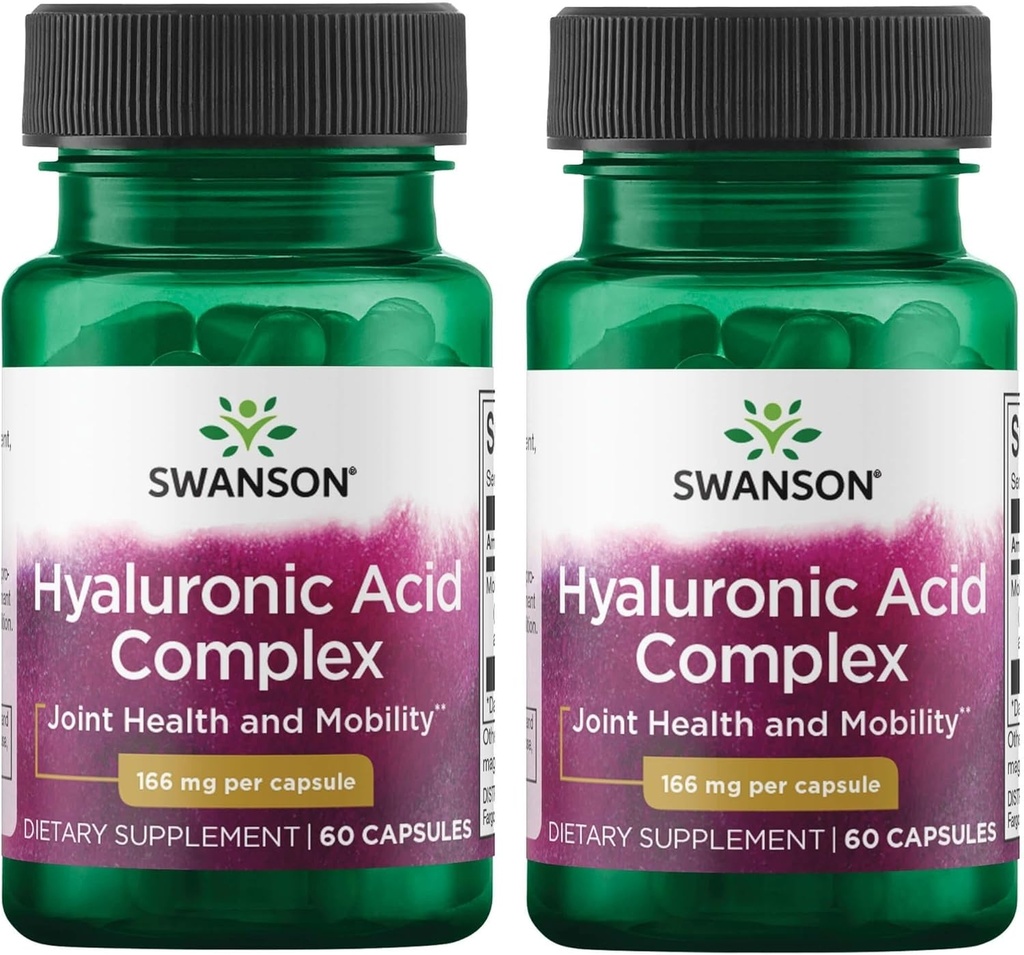 Swanson Hyaluronic Acid Complex 166 mg 60 Caps (2 Pack)