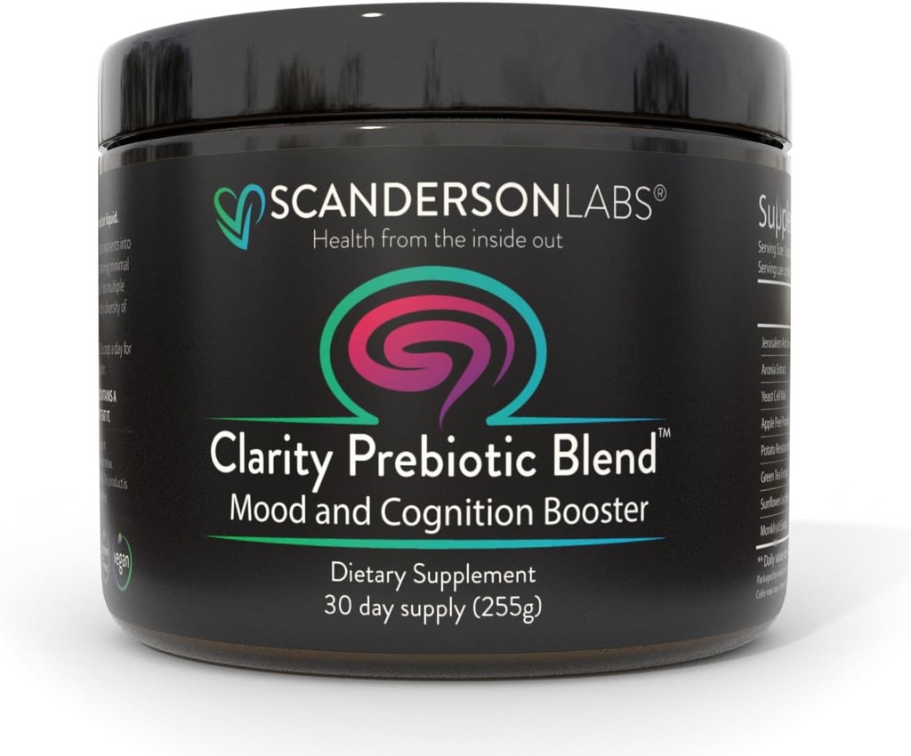 Clarity Prebiyotik DNA - Gut ve Mood'ı The Gut-Brain ekseniyle optimize edin - bir Ay Supply - Kullanımı kolay, bir Scoop sıvı veya gıda ile karıştırıyor - Vegan, Soy-Free, Gluten-Free, Non-GMO