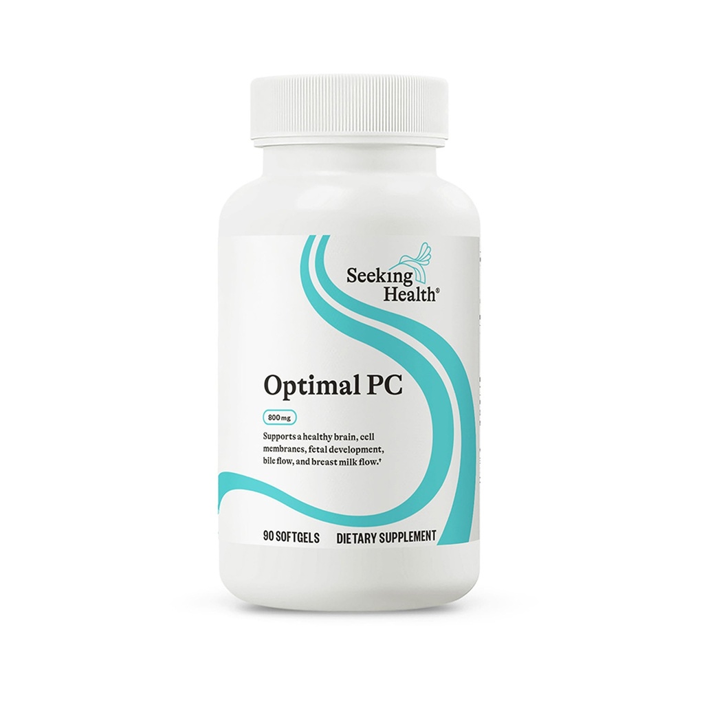Sağlık Optimal PC'yi Görmek - Choline ile Beyin ve Canlı Sağlığı Destek - Sunflower Lecithin - 800 mcg, 90 Softgels