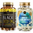 Maju Superfoods 4-in-1 Sea Moss Capsules ve Black Seed Oil Capsules