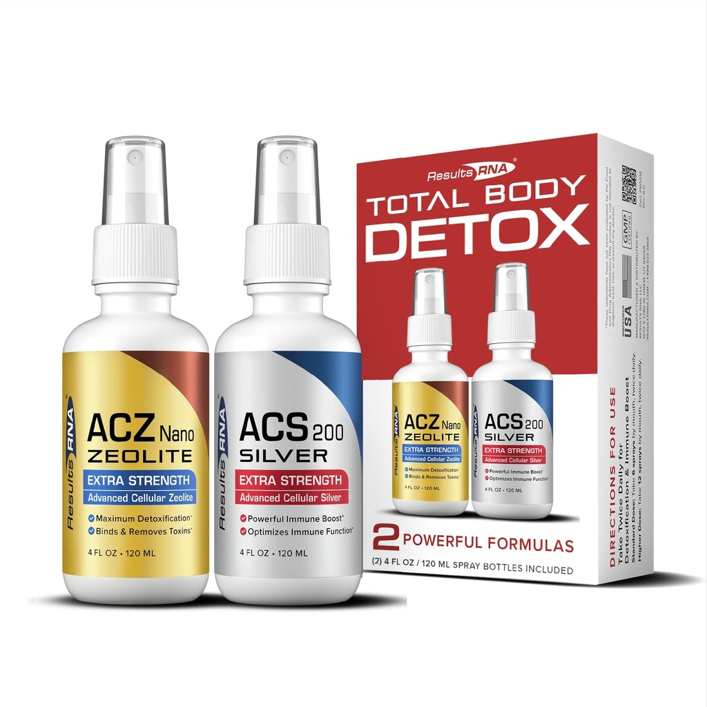 Sonuçlar RNA – Total Body Detox Ekstra Kuvvet Sistemi – ACS 200 Silver & ACZ Nano Zeolit Detoxify & Boost Immunity (4 oz - 60 gün)