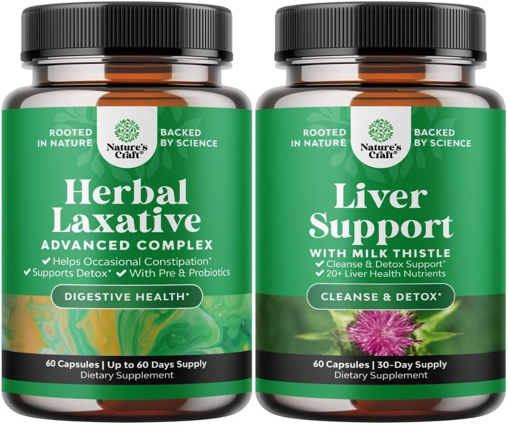 Probiyotiks ve Milk Butle Liver Support Supplement - Natural Colon Detox Digestive Support System - Herbal Liver Supplement with Silymarin Milk