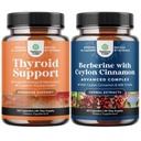 Herbal Yourroid Support Complex - Potent Kelp Iodine Supplement for Hormon Balance and Balancing Berberine Plus 1200 mg Per Service Complex - Ceylon Cinnamon ile Anti Berberoksiin