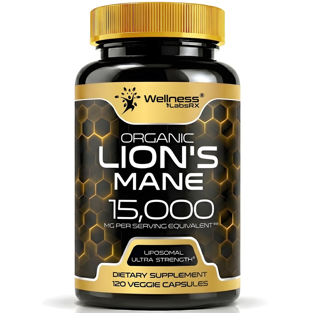 Lions Mane Supplement Capsules - 120 Kont - Mushroom Supplement, Beyin Supplements for Memory and Focus, Lion's Mane Mushroom Capsules Organic - Cognitive and Immune Support, Focus Supplement