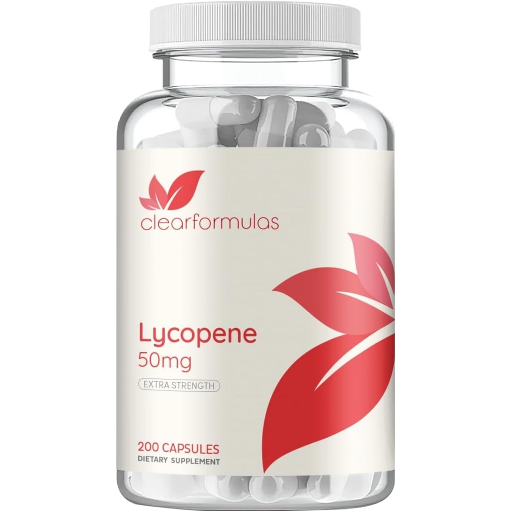 Domatesli Lycopene Supplement - Ekstra Kuvvet Lycopene 50 mg Non-GMO Super Potent Antioksi ve Carotenoid Kalp ve Prostate Health Supplement for Men - Made in a cGMP US Lab (200 Hizmet)