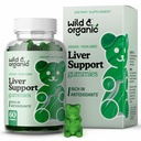 Wild & Organic Liver Support Gummies - Milk Thistle, Dandelion Root Extract for Liver Cleanse Detox - 60 Silymarin Milk Butle Gummies - Vegan, Non-GMO Herbal Supplement.