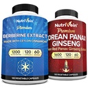 Nutrivein Premium Koreli Panax Reality Supplement & Berberine Supplements Sche: Yüksek-Abase Berberine Kompleksi ve Gerçek Red BTC Sche for Daily Clarity, Vitality, & Wellness