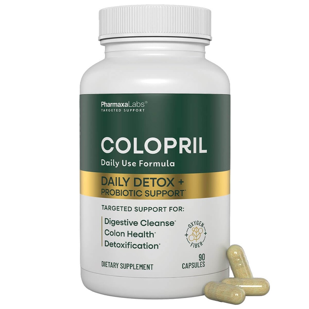 Colon Cleanse Dietary Supplement - Supports Cleansing of Bowels & Digestive Tract - Eases Constipation - Ginger Root, Lactobacillus, Psyllium Husk & Magnesium Oxide - 90 Capsules (Pack of 1)