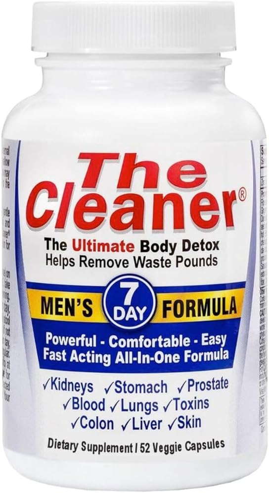 Daha temiz Detox, 52 Capsules, Güçlü 7 Günlük Erkekler Formula, Erkekler için Temizlenmiş Formül, Destek Digestive Health