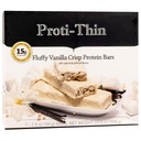 Proti-Thin Fluffy Vanilla Crisp Protein Bars, 15g Protein, Low Calorie, Çok Low Carb (VLC), Low Fat, Yüksek Fiber Snack Bar, KETO Diyet Dostu, İdeal Protein Uyumlu, Gluten Malzemeler, 7 /Box