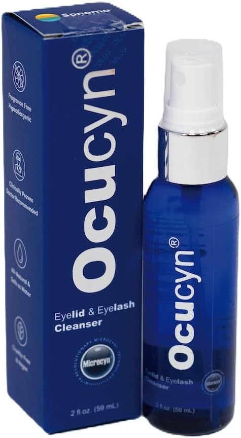 Ocucyn Daily Eyelid Cleanser, All-Doğal ve Pure Hipo klorus asit yapıştırıcısı Gally Cleans Eyelids, Blepharitis Belirtileri, Kuru Eye, Eye Irritation, Hergün Kullanımı için İdeal.