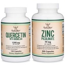 Çift Wood Supplements Quercetin ve çinko Sche - Destek Immune System Health (120 Count Quercetin ve 300 Kont çinko)