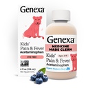 Genxa Çocuk Temiz Acetaminophen | Pediatrik Tercihli Malzemeler | Çocuklar için Ağrı ve Ateş Tespiti | Dye Free, 0% Yapay Katkılar | 2-11, Delicious Organic Blueberry Liquid, 4 fl ozzz
