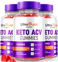 (3 Pack) Ultra Quick Keto ACV Gummies, Ultra Quick Keto ACV Gummies Kilo Kayıp Desteği, Doğal Keto+ACV, Premium Keto Plus ACV Formula, Apple Cider Vinegar Gummy, Resmi UltraQuick (180 Gummies)