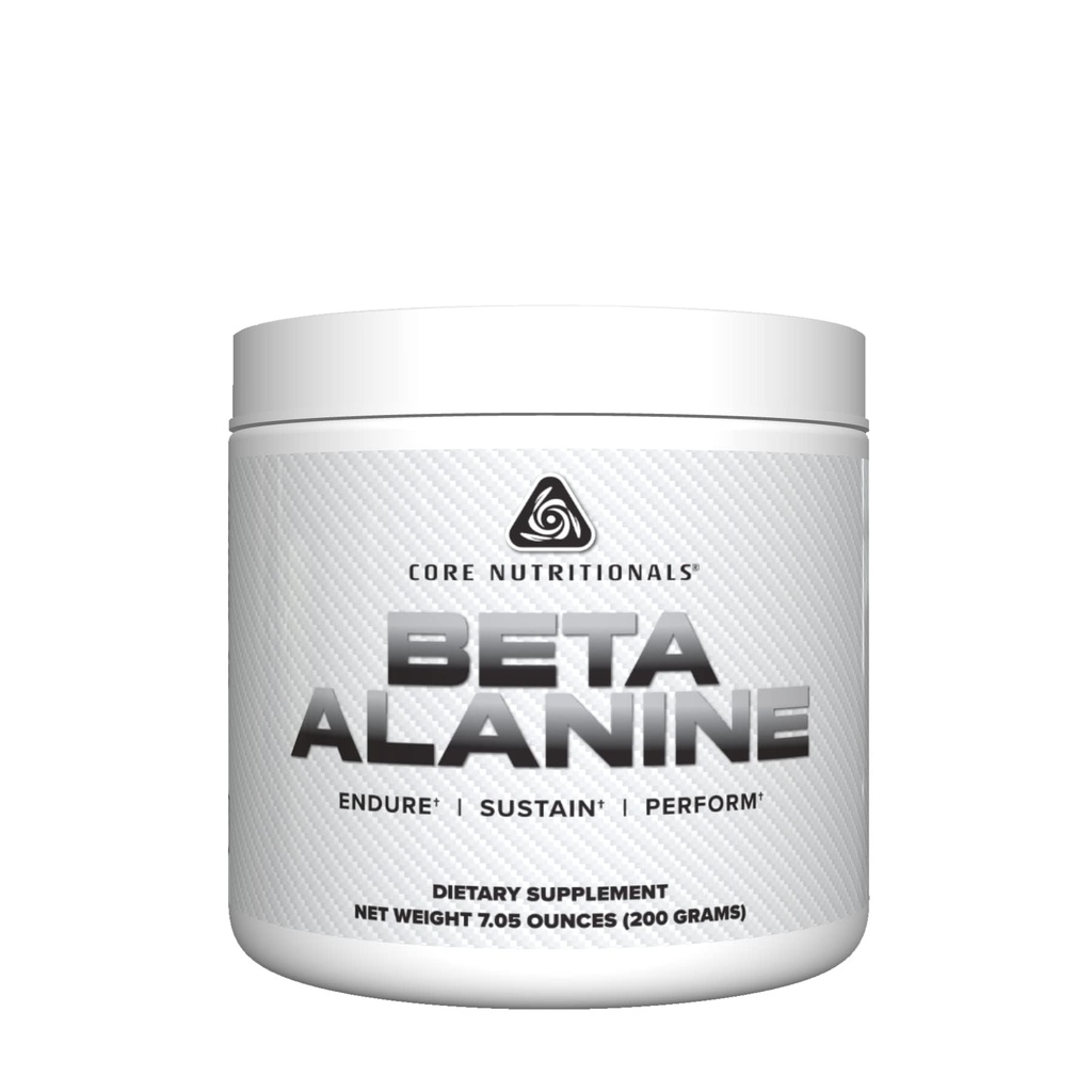 Core Nutritionals Beta Alanine Powder | Supports Strength, Muscle Performance, & Endurance | Helps Reduce Muscular Fatigue | 200 Grams (Unflavored)