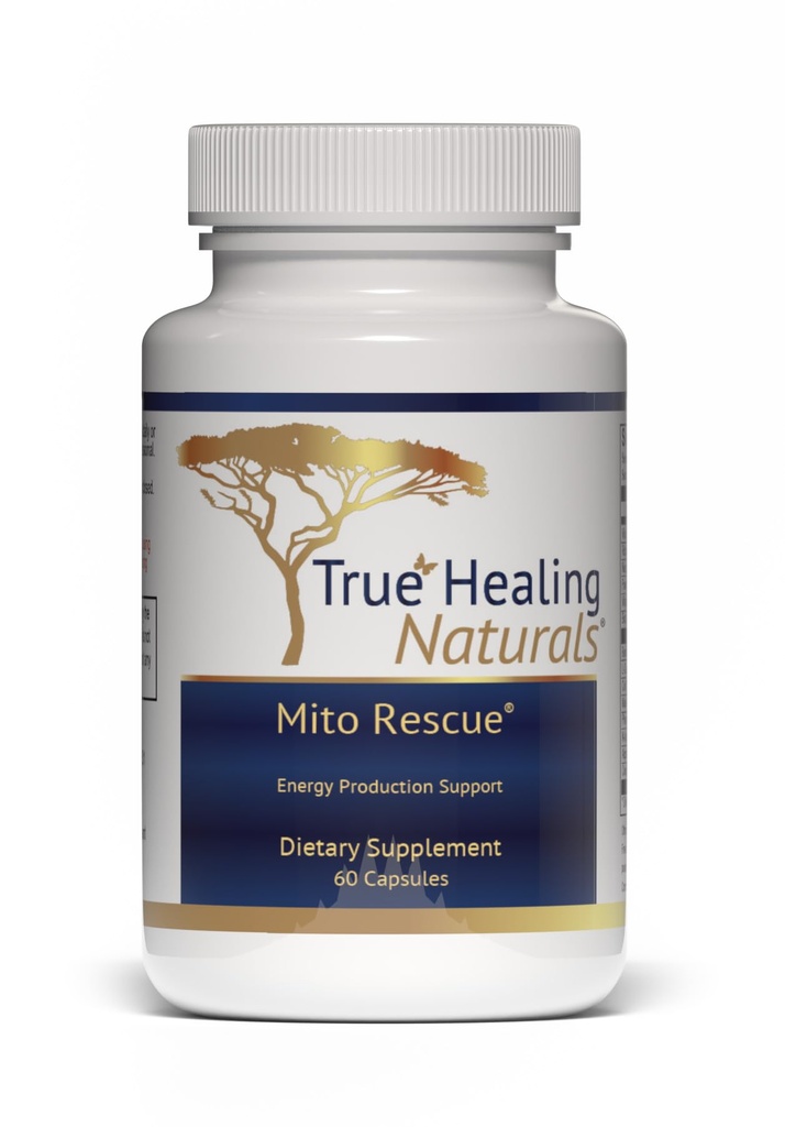 True Healing Naturals - Mito Rescue, Mitochondrial Support Supplements, 60 Vegetarian Capsules