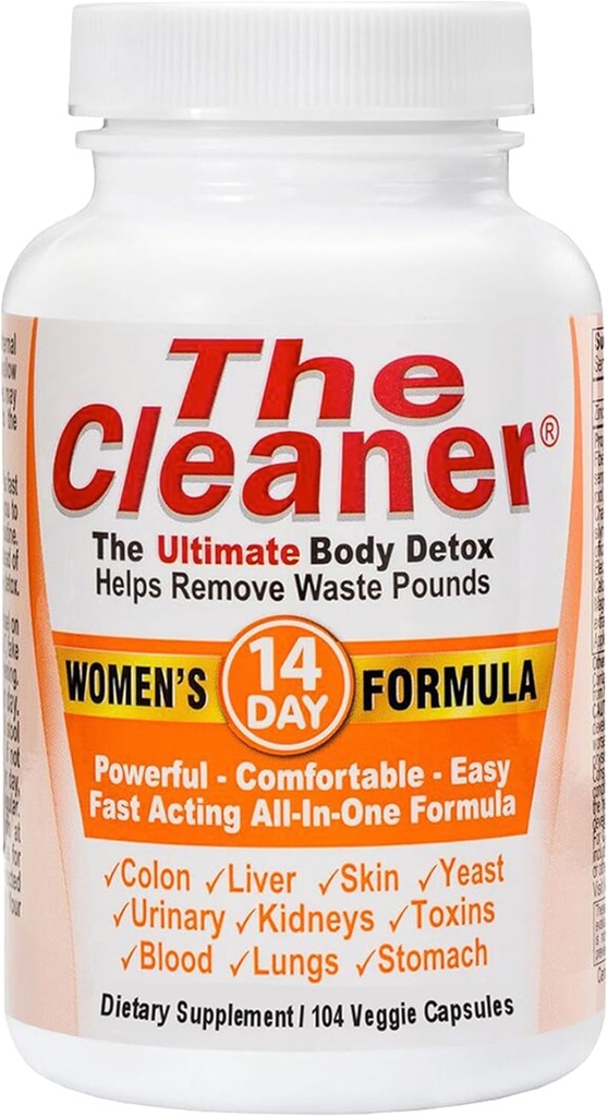 Yüzyıl Sistemleri The Clean Detox, Güçlü 14-Day Complete Internal Cleansing Formula for Women, Support Digestive Health, 104 Vegetarian Capsules