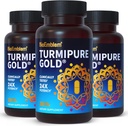 BioEmblem Turmeric Curcumin with Klinik olarak Studied TurmiPure - Ortak Destek, Sağlıklı Inflammation Turmeric Supplements - 1 Small Cap Daily, 24x More Abxia Than Other - Non-GMO, 90 Hizmet
