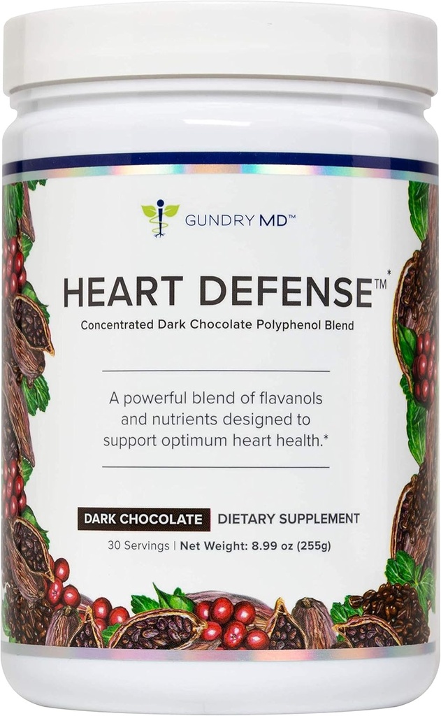 Gundry MD® Heart DefenseTM Yoğun Karanlık Çikolata Polifendi, 30 Hizmet