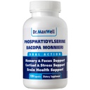 Phosphatidylserine & Bacopa Monnieri, Her Yalnız Daha İyi. Phosphatidylserine Supplement 300 mg, No Fillers, Soy Free, 2in1, 120 Capsules. Memory Support