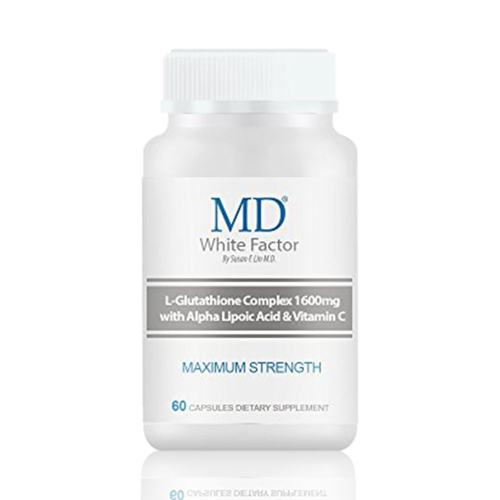 MD Beyaz Faktör - Etkili Antioksitlerle Glutathione Supplement, C & Lipoic Asit | (60 Capsules)