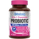 Kadınlar için probiyotikler, 120 Milyar CFU 34 Strains, Prebiyotikler, Digestive Enzymes, Cranberry, 4-in-1 Feminine Probiyotik, Digestive, Vaginal, Immune Support, 60ct