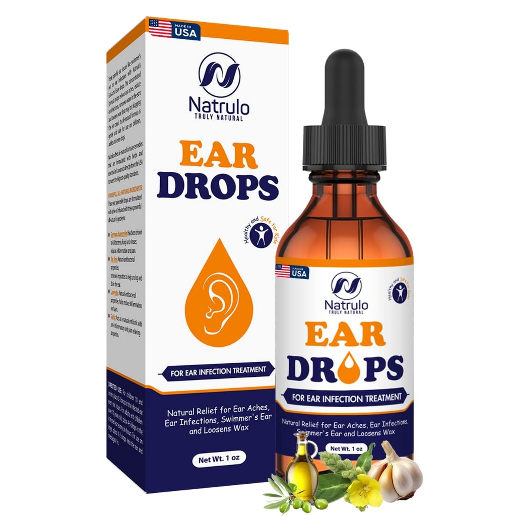 Saç Enfeksiyonu için Doğal Kulak - Herbal Eardrops for Yetişkinler, Çocuklar ve Evcil hayvanlar - Soothes Discomfort, Ear Aches, Itchy Ears, Mayomer's Ear, & Loosens Wax - Kids Safe Ear Oil Made in USA