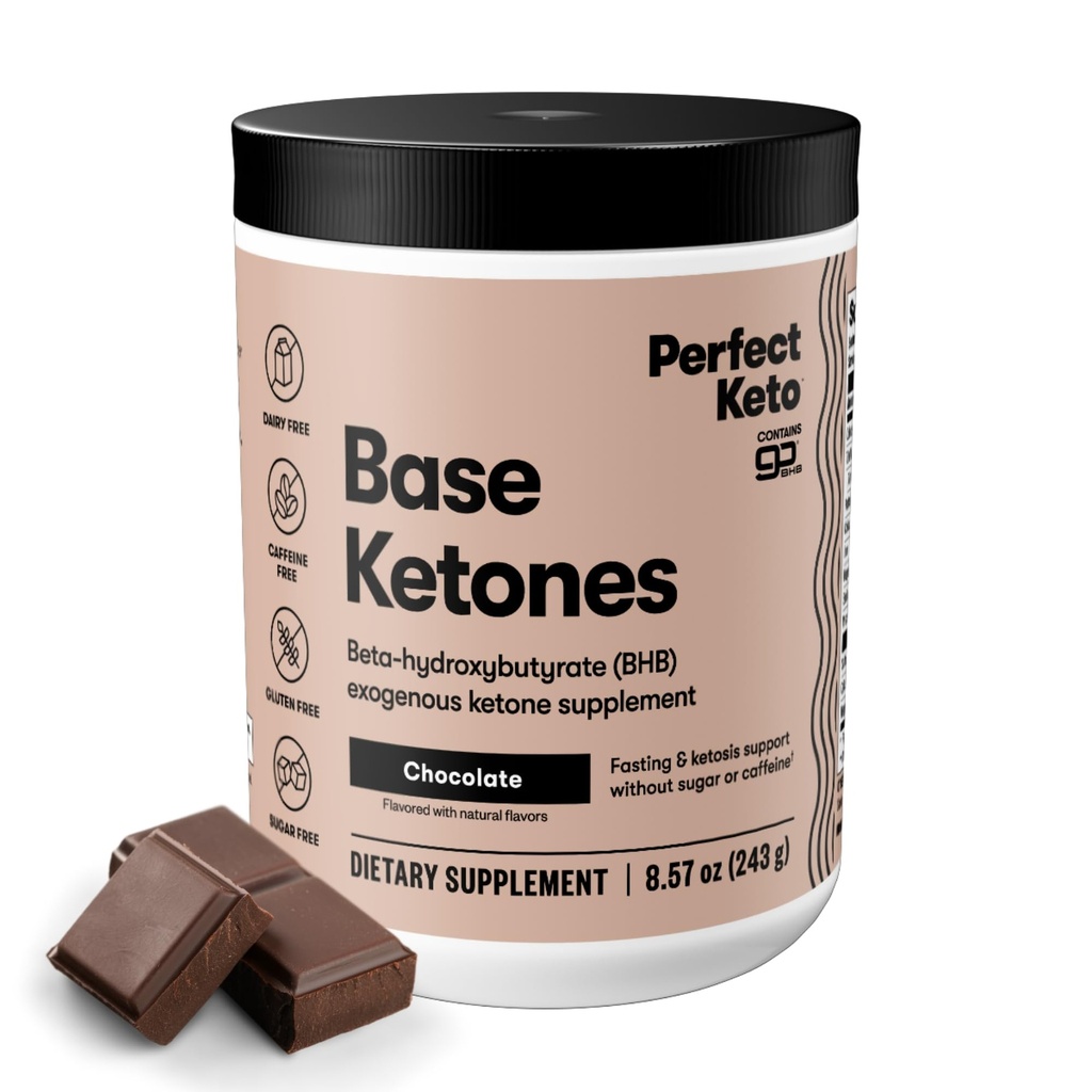 Mükemmel Keto Exojen Ketones Toz, BHB Salts for Ketosis & Fasting Support, Caffeine Free Energy, Chocolate, 8.57 oz