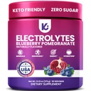 Keppi Electrolytes Toz - Blueberry Pomegranate Flavor 50 Hizmet - Potasyum, Magnezyum, sodyum - Keto, Vegan, Hızlı Dostum